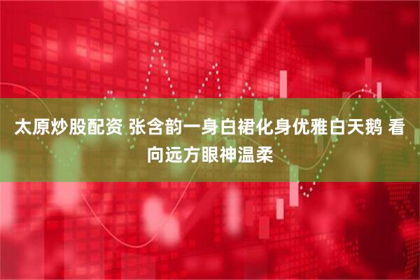 太原炒股配资 张含韵一身白裙化身优雅白天鹅 看向远方眼神温柔