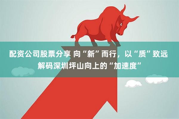 配资公司股票分享 向“新”而行，以“质”致远 解码深圳坪山向上的“加速度”