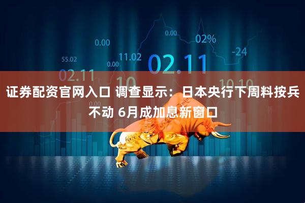 证券配资官网入口 调查显示：日本央行下周料按兵不动 6月成加息新窗口